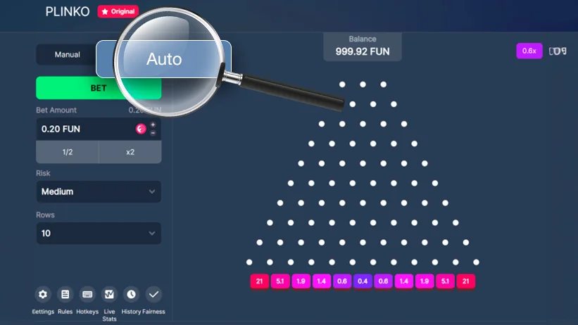 Fonctionnement de la machine Plinko