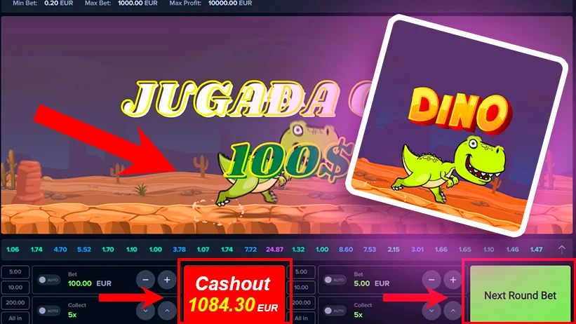 playing Dino in a casino