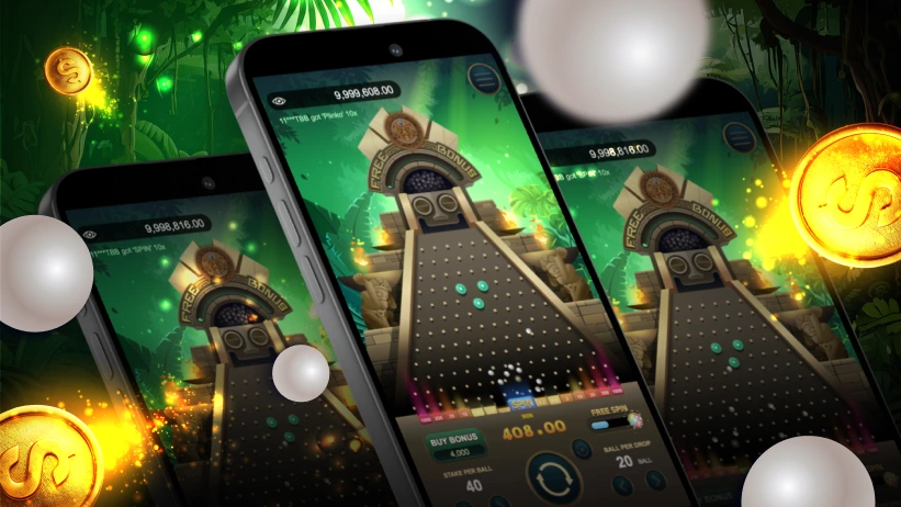 Aztec Plinko sur application mobile